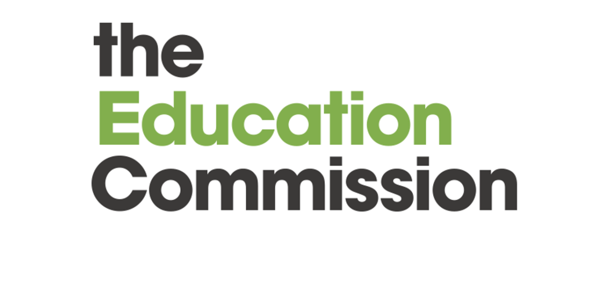 EC logo showing the black and green writing the Education Commission over a white background