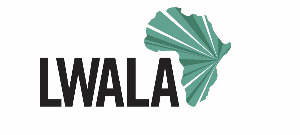 LWALA logo showing the black writing ‘LWALA’ followed by a green African continent map picture.