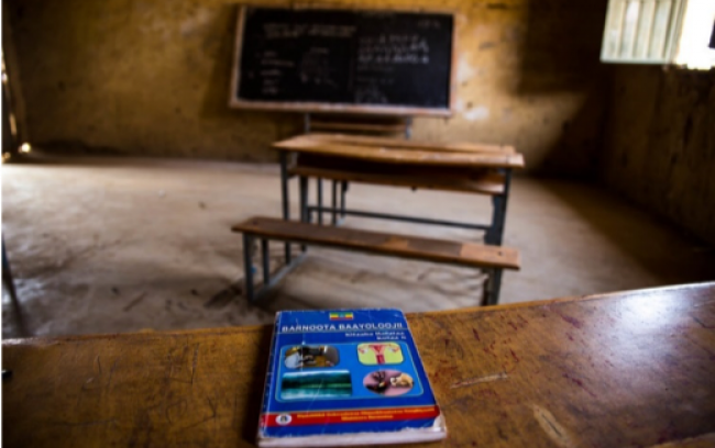 An empty classroom in Haro Huba school, in Oromia region, central Ethiopia.